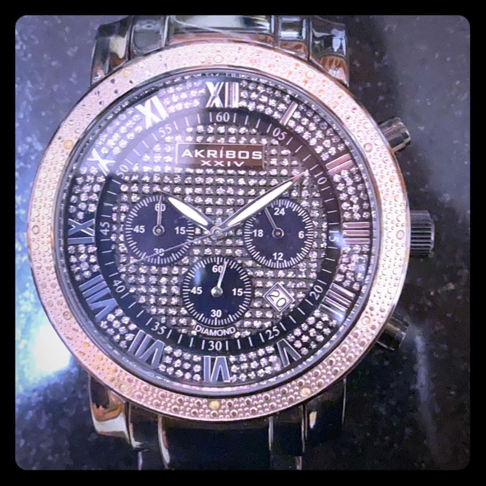 Arkribos XXIV Lux Diamond chronograph watch